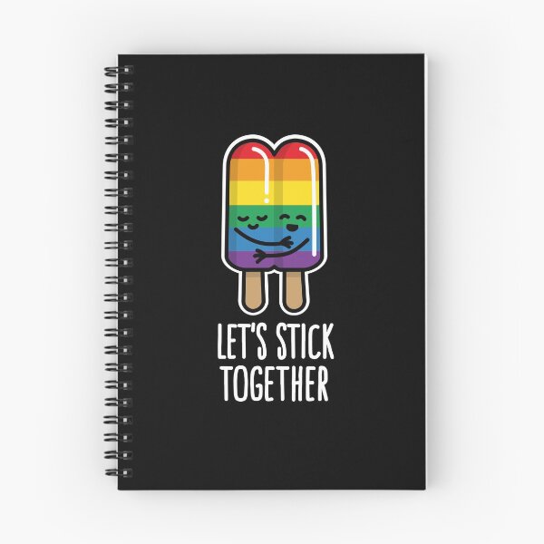 Item preview, Let's stick together funny LGBT gay couple popsicle designed and sold by LaundryFactory.