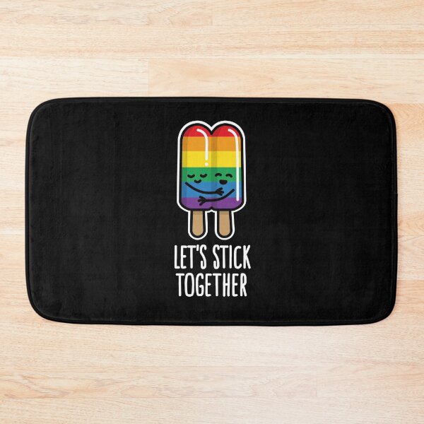 Item preview, Let's stick together funny LGBT gay couple popsicle designed and sold by LaundryFactory.