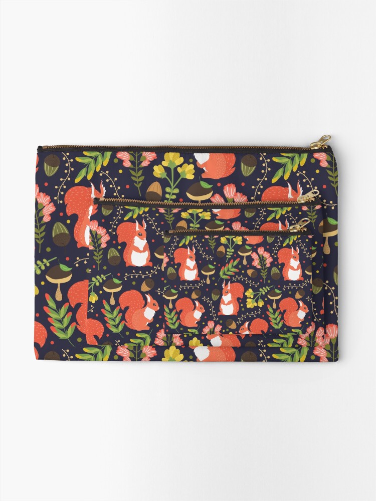 Alternate view of Squirrels Zipper Pouch