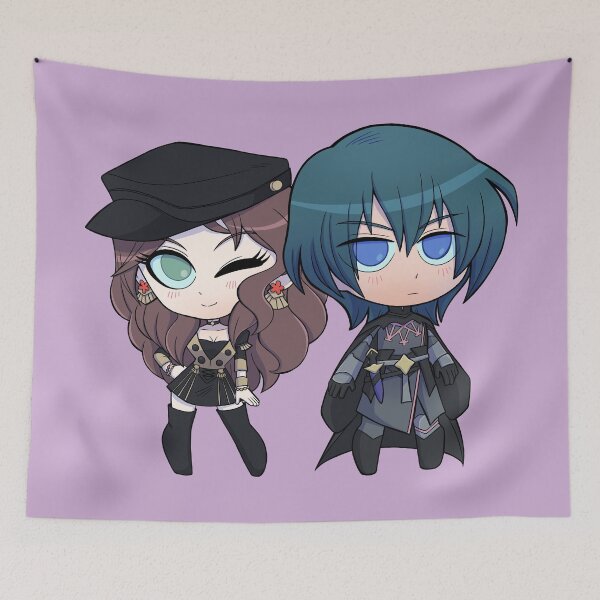 Item preview, Byleth (M!Byleth) and Dorothea - Fire Emblem Three Houses - Chibi Cuties designed and sold by kickgirl.