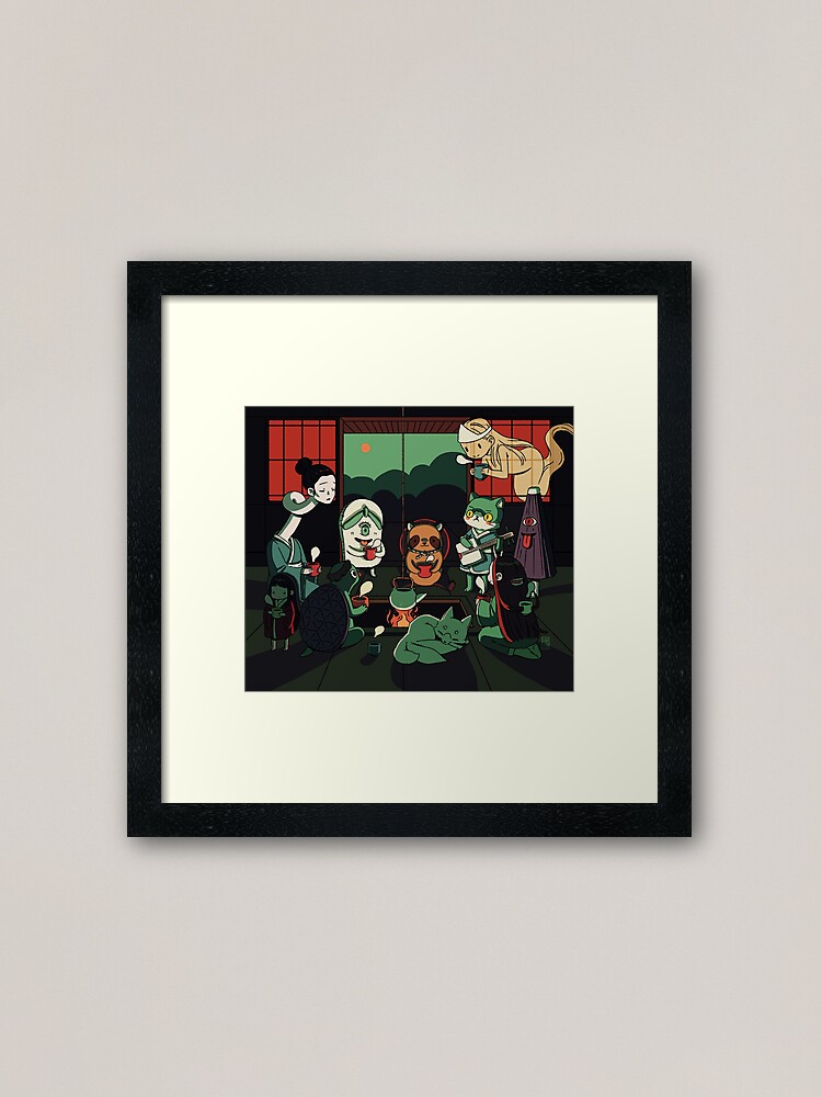 Alternate view of Yokai Tea Party Framed Art Print