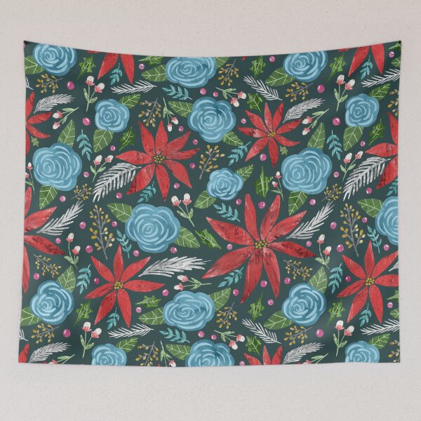Item preview, All is Bright Christmas Holiday Floral designed and sold by thomaslettering.