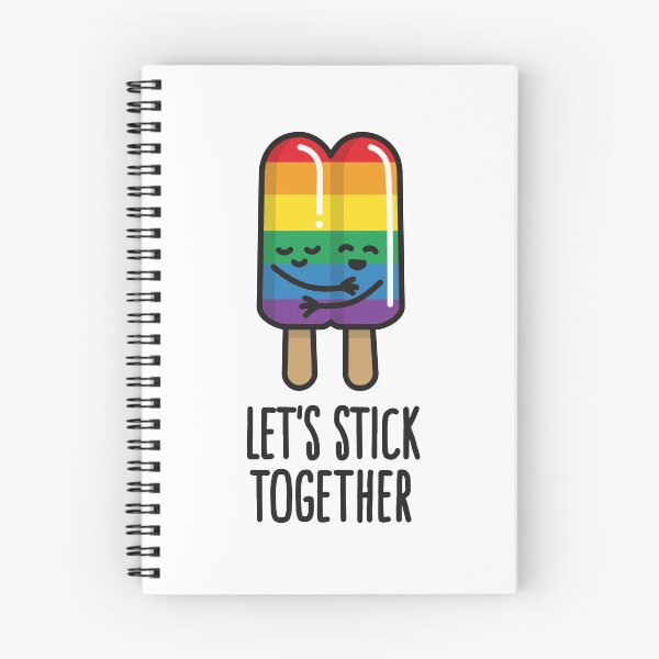 Item preview, Let's stick together funny LGBT gay marriage popsicle designed and sold by LaundryFactory.