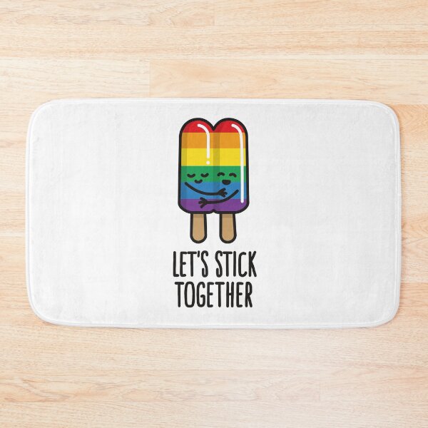 Item preview, Let's stick together funny LGBT gay marriage popsicle designed and sold by LaundryFactory.