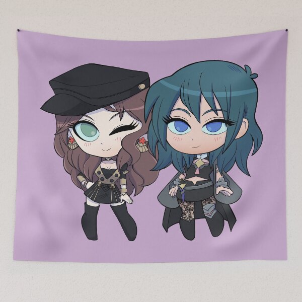 Item preview, Byleth (F!Byleth) and Dorothea - Fire Emblem Three Houses - Chibi Cuties designed and sold by kickgirl.