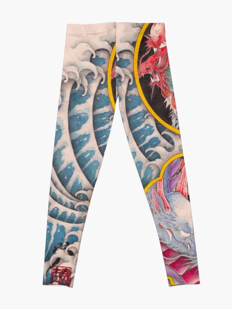 Alternate view of Dragon’s are living in the Japanese sword. Leggings