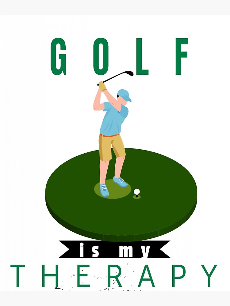 Carte Postale Le Golf C Est Ma Therapie J Adore Jouer Au Golf Par Tengamerx Redbubble