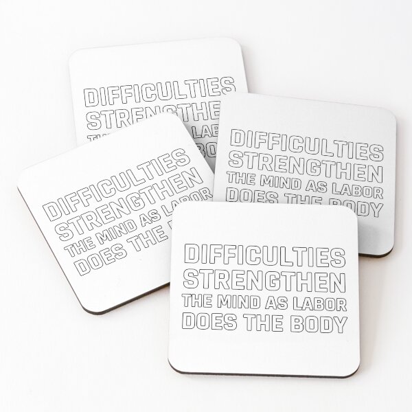 Item preview, Stoic Quotes - Difficulties strengthen the mind as labor does the body designed and sold by Inspirationmotivation.