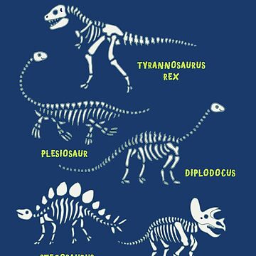 Artwork thumbnail, Dinosaur Fossils - Blue - Fun graphic pattern by Cecca Designs by Cecca-Designs