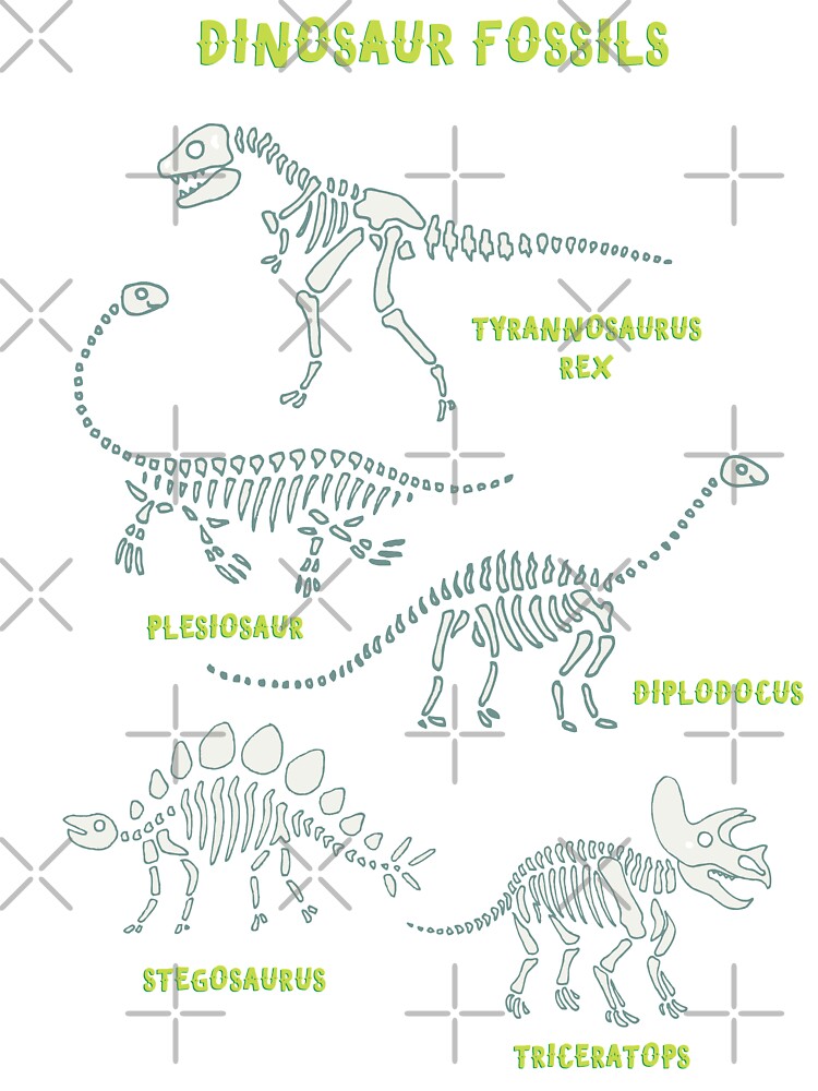 Discover Dinosaur Fossils - Blue - Fun graphic pattern by Cecca Designs Onesie