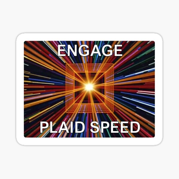 Plaid Speed Sticker