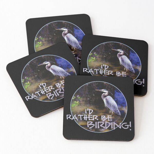 Item preview, I'd Rather Be Birding: Great Blue Heron designed and sold by AvocaSpring.