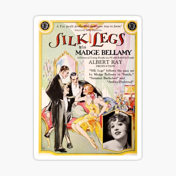 Item preview, Silk Legs sexy 1920's silent movie poster Madge Bellamy flapper  designed and sold by Love30smovies.
