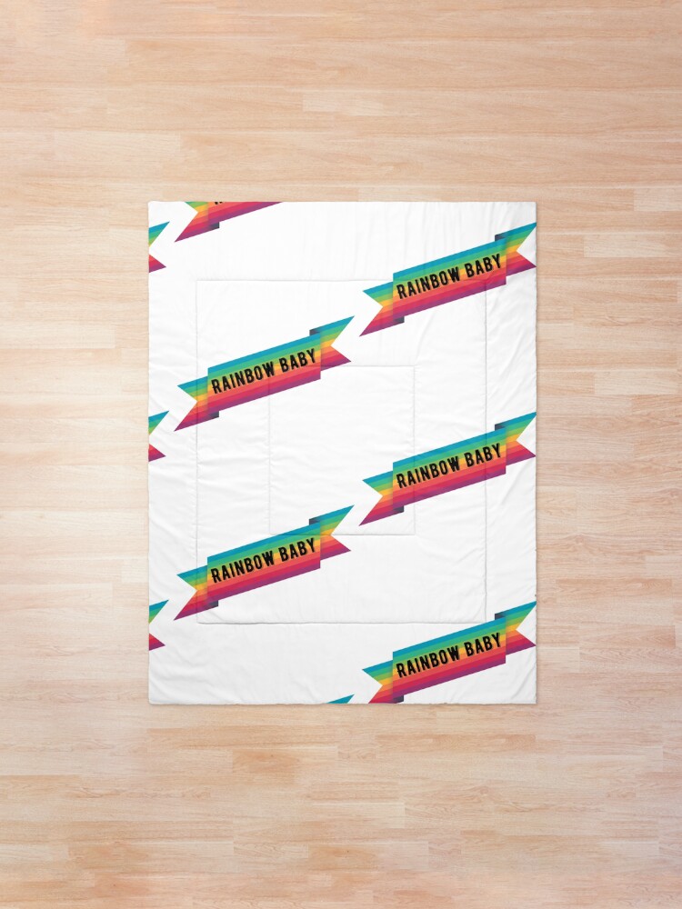 rainbow baby comforter