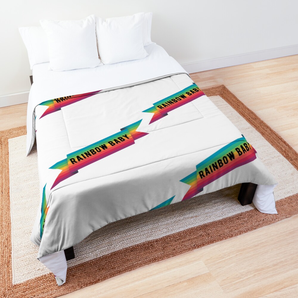 rainbow baby comforter