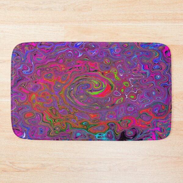 Item preview, Psychedelic Groovy Magenta Retro Liquid Swirl designed and sold by myrubiogarden.