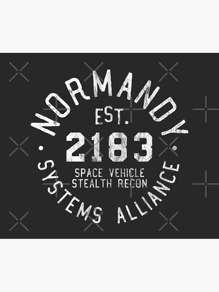 SSV Normandy Athletic Shirt | Mass Effect Athletic Style | White Print by surik-