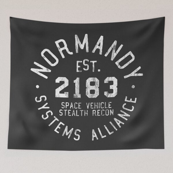 Item preview, SSV Normandy Athletic Shirt | Mass Effect Athletic Style | White Print designed and sold by surik-.
