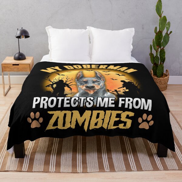 Item preview, Halloween Gifts - Doberman Lover Gift - Pet Owner Gifts - Protect Me From Zombies designed and sold by kntranhoang.