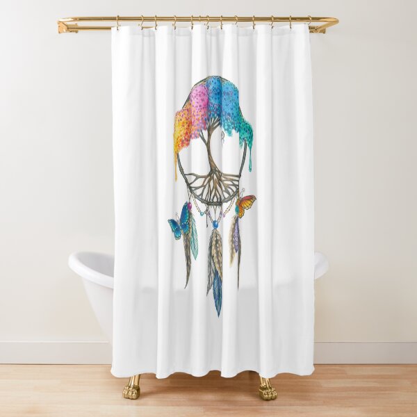 Tree of Life Dream Catcher Shower Curtain