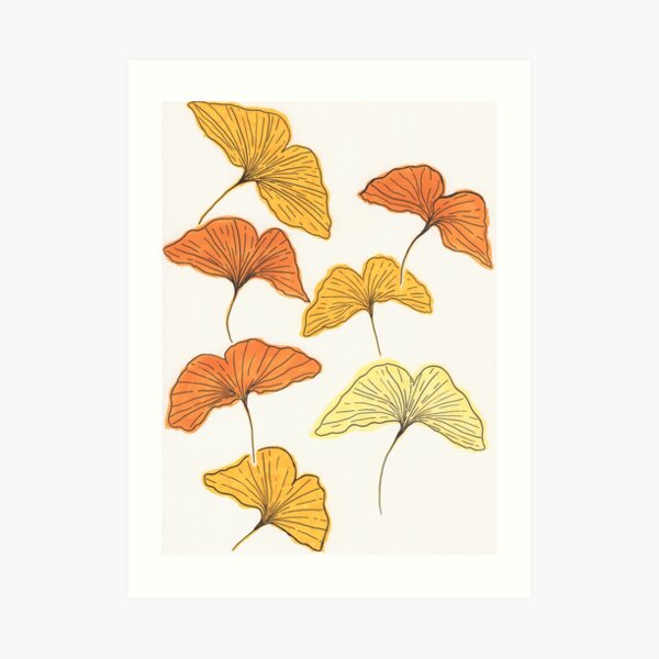 Golden Gingko Art Print