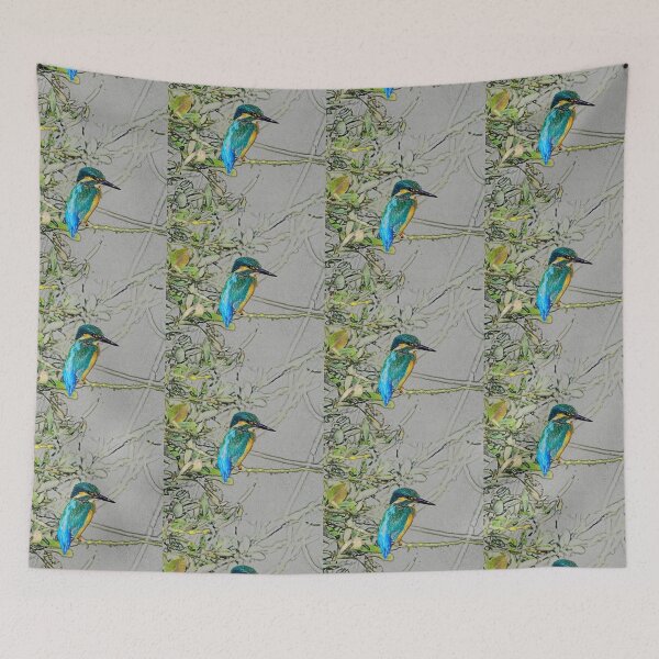 Item preview, Kingfisher print designed and sold by HoundieLover.