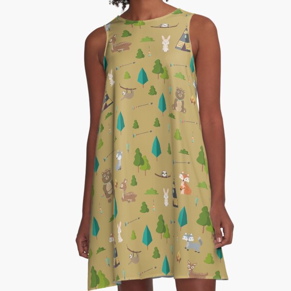 Woodland Friends A-Line Dress