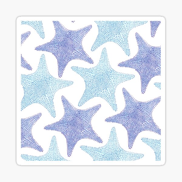 Vista previa del artículo con la obra «Calmante estrella de mar azul», diseñado y vendido por Elizabeth Schrock.