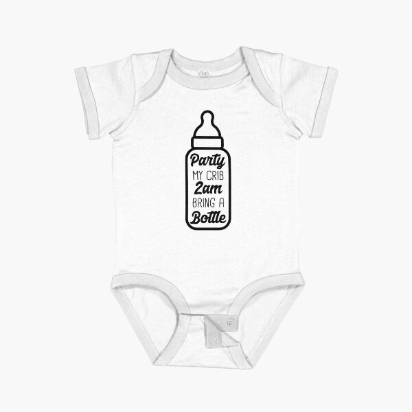 Item preview, Party My Crib 2am Bring A Bottle - Funny Newborn Outfit Cute Baby bodysuit designed and sold by T-shirt For You.