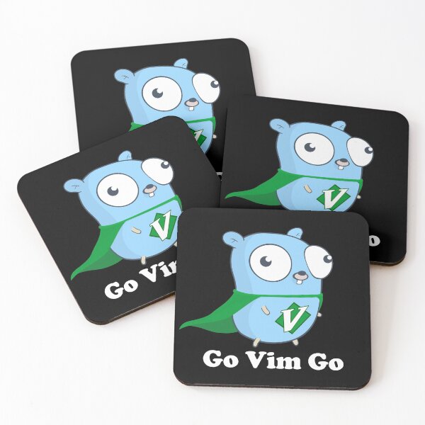 Item preview, The Go Gopher: Go Vim Go (White Text) designed and sold by hellkni9ht.