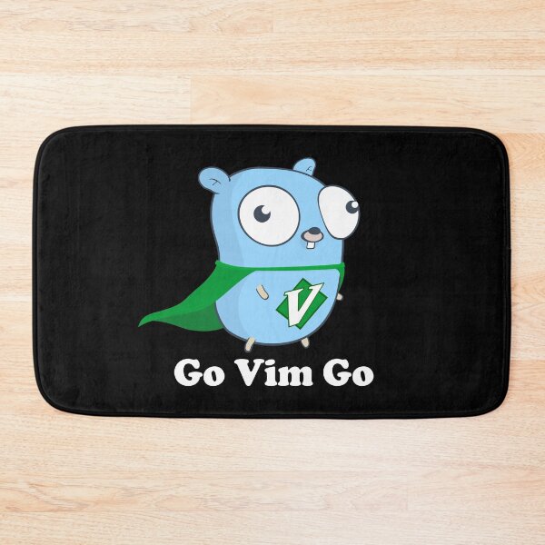Item preview, The Go Gopher: Go Vim Go (White Text) designed and sold by hellkni9ht.