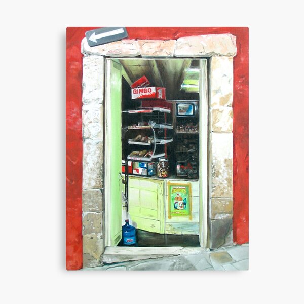 Item preview, "Abarrotes" - Oil painting of an old Mexican door designed and sold by James  Knowles.