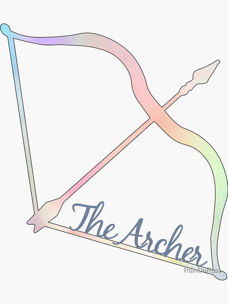 "The Archer Bow and Arrow Taylor Swift" Sticker by RainOnRose Redbubble