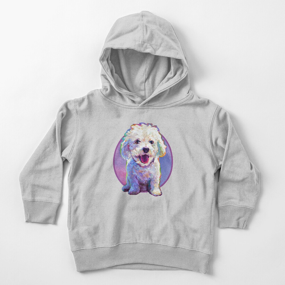 Super Cute Bichon Frise by Robert Phelps Toddler Pullover Hoodie