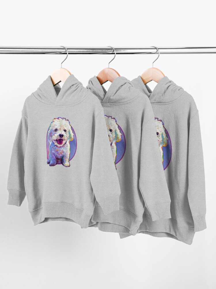 Alternate view of Super Cute Bichon Frise by Robert Phelps Toddler Pullover Hoodie