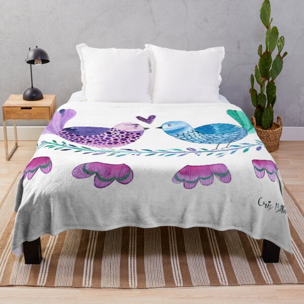 Item preview, Birds in love with flowers and leaves  designed and sold by CrisBanana.