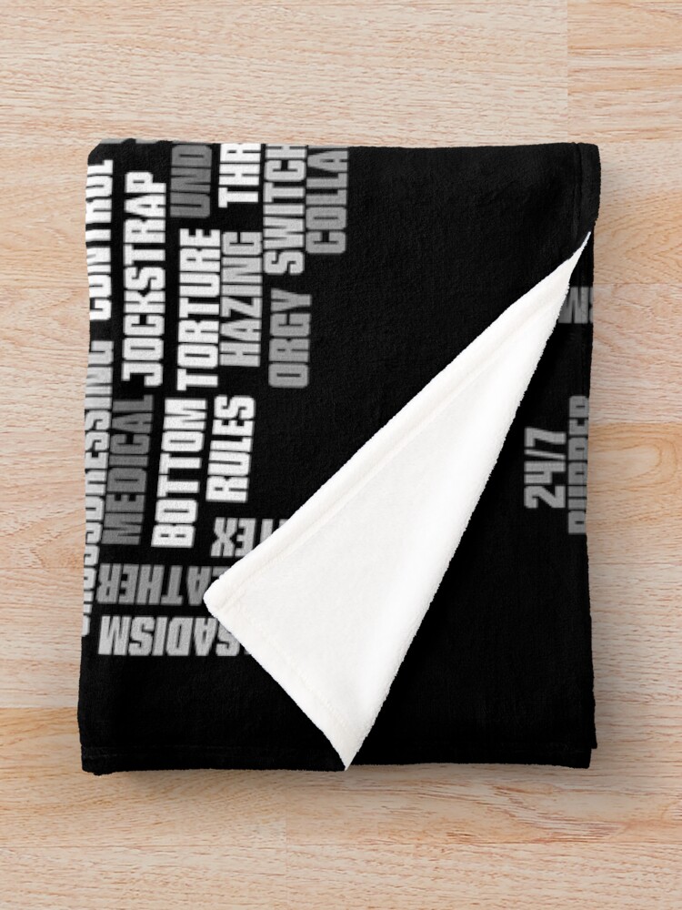 Alternate view of BDSM words cloud Throw Blanket