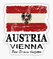 Austria Flag - Vintage Look Sticker