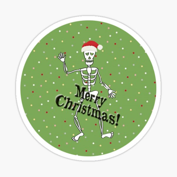 "Xray Skeleton Merry Christmas!" Sticker by koshea23 Redbubble