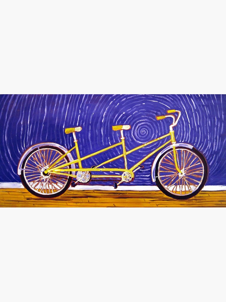 Gelbes Tandem-Fahrrad" Postkarte Von Realartisbetter | Redbubble