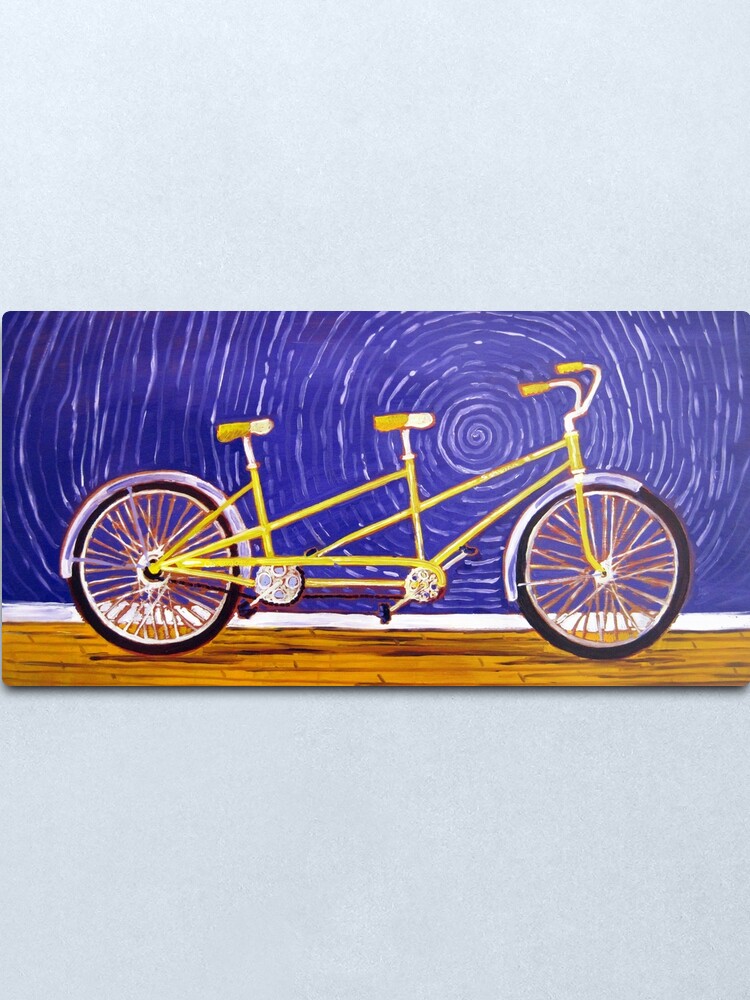 yellow tandem bike