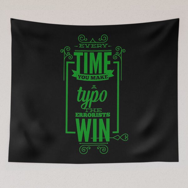 Item preview, Every Time You Make A Typo: Fan Bright Green Typography Gift designed and sold by aventi24.