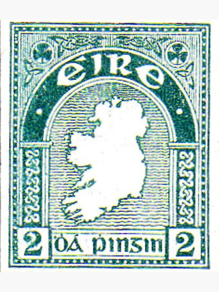 "Ireland Postage " Poster by bluespecsstudio Redbubble