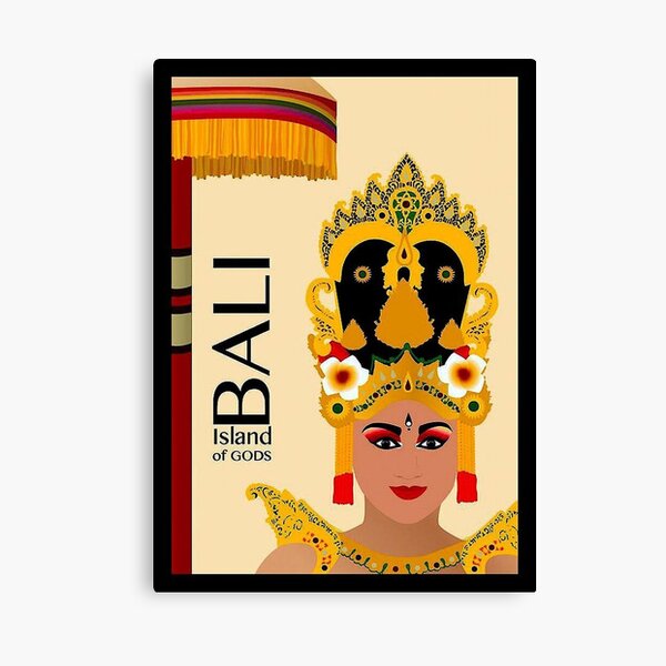 BALI Vintage Travel Advertising Print Canvas Print