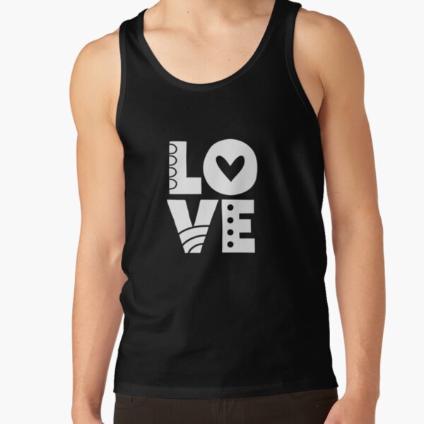 White Love Letters Tank Top