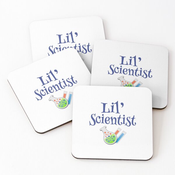 Item preview, 'Lil' Scientist' (White) designed and sold by The Button Gal.