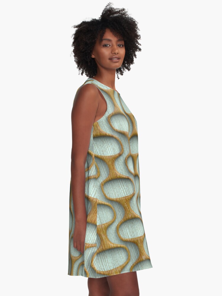 Alternate view of 60s Mod Woodwork A-Line Dress