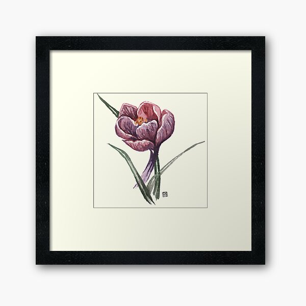 Saffron Bloom Framed Art Print