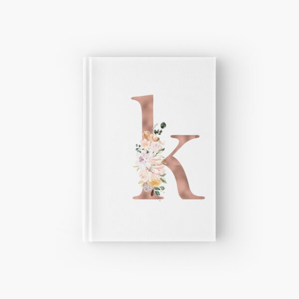 Letter K Monogram Personalized Initial Hardcover Journal