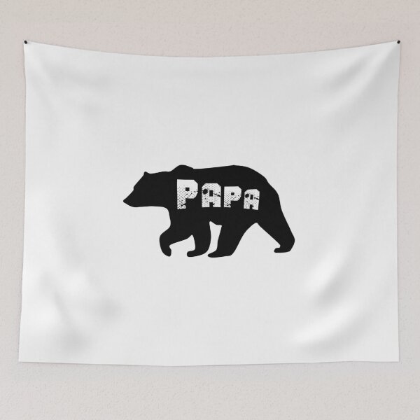 Item preview, Design Dad bear black profile white typography designed and sold by Sitamood.
